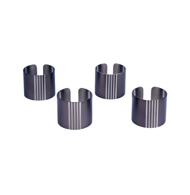 Decoline - Gun Metal Napkin Rings