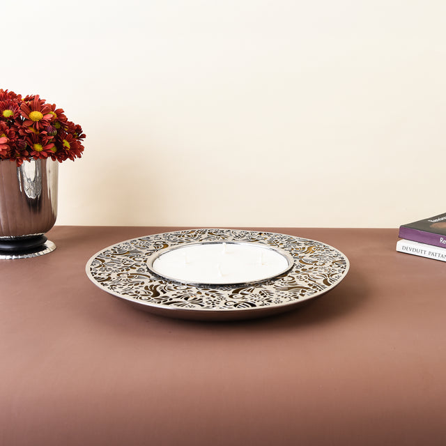 Paithani Parrot & Leaf Urli