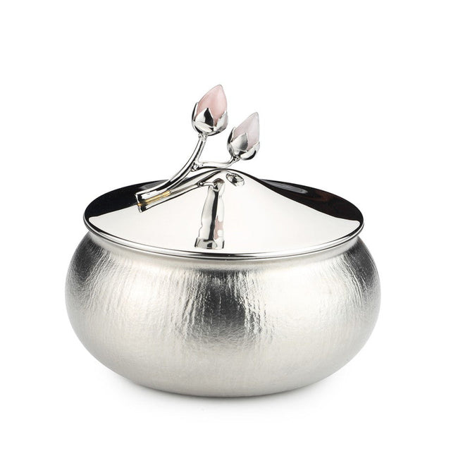 Rose Quartz Designer Bowl with Lid – Small & Elegant