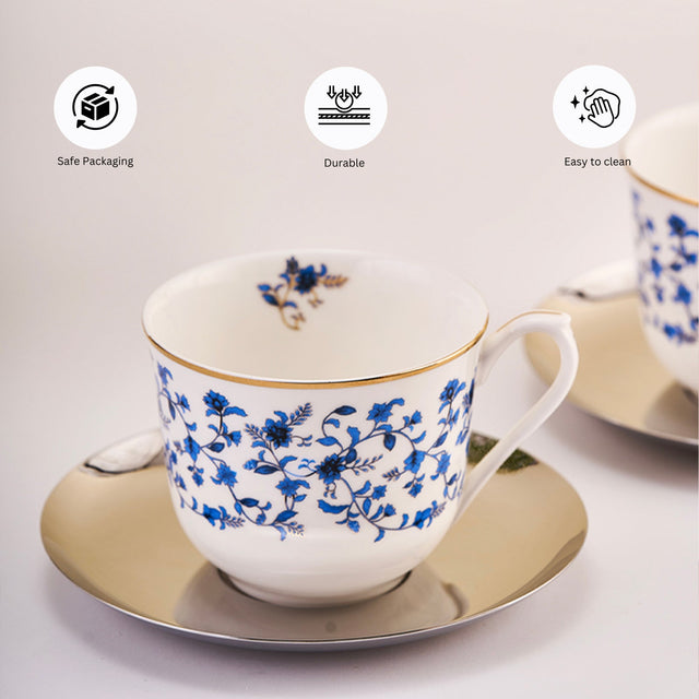 Royal Lapiz Cup and Saucer | Set of 2