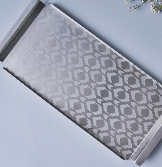 Ikat Matt Finish - Large Designer Serving Tray