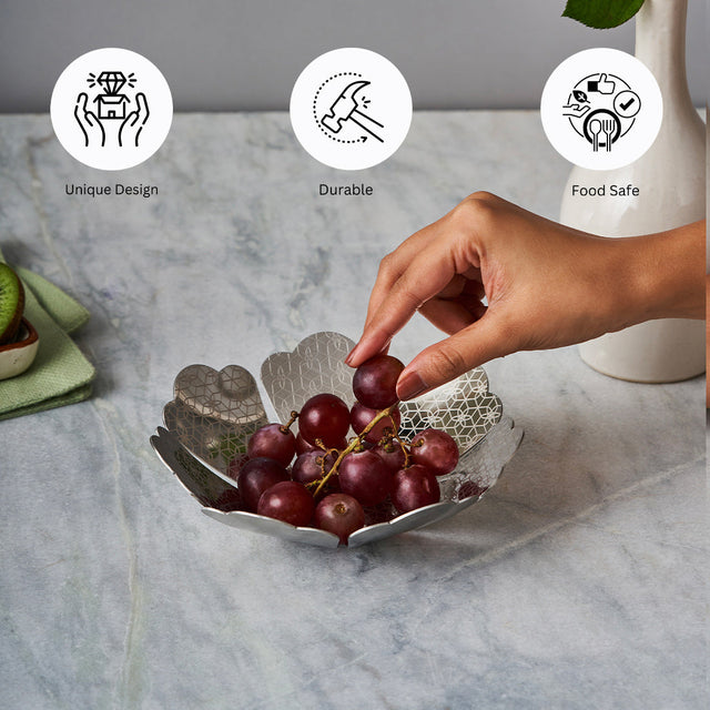 Pink City Collection Etching fruit Basket