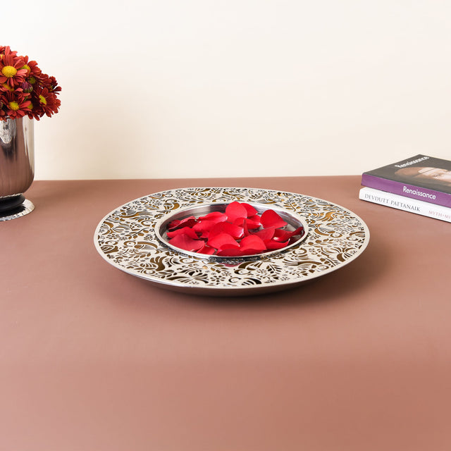 Paithani Parrot & Leaf Urli