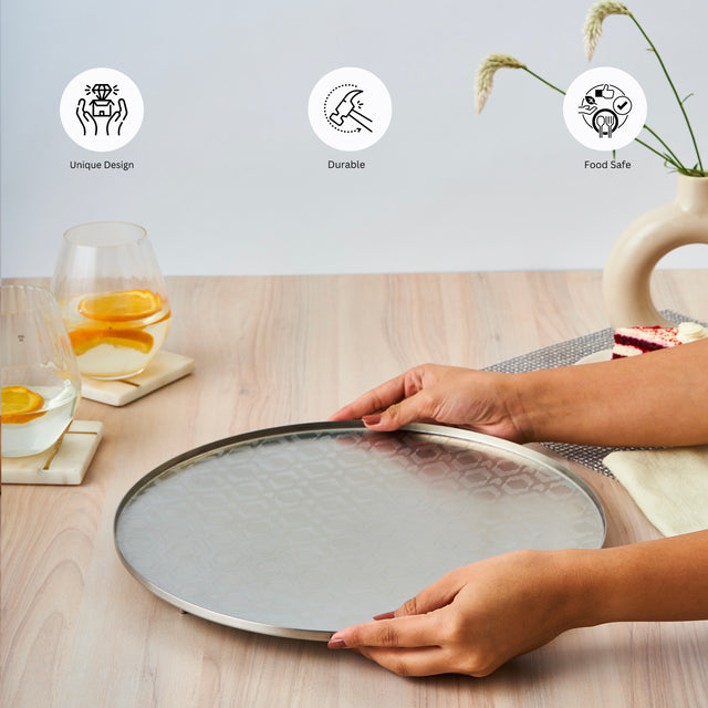 Ikat Platter Matt Finish | Large