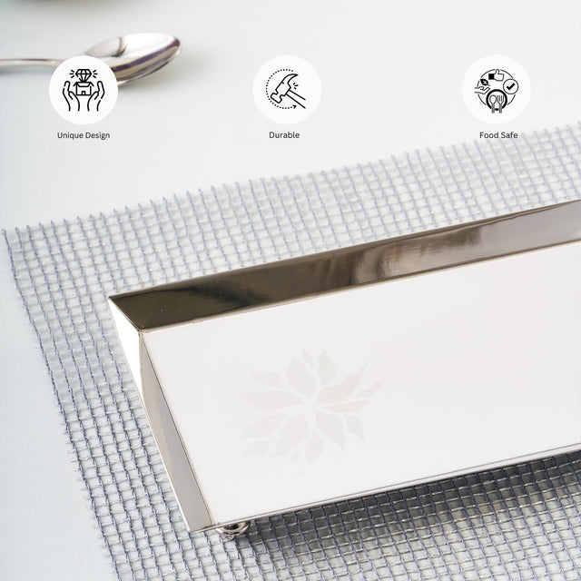 Flower Longish Platter | Large