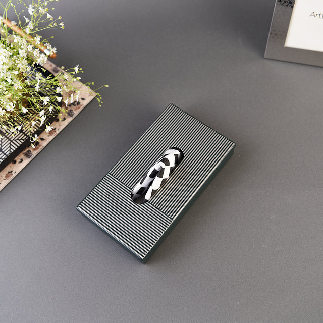 Deco Line Tissue Box | Dark Green