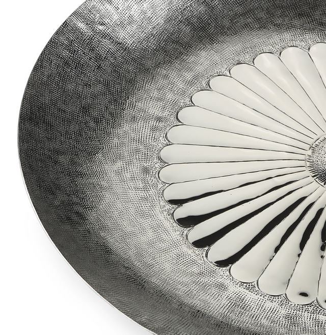 Flower Platter with Hammer Decorative | Large