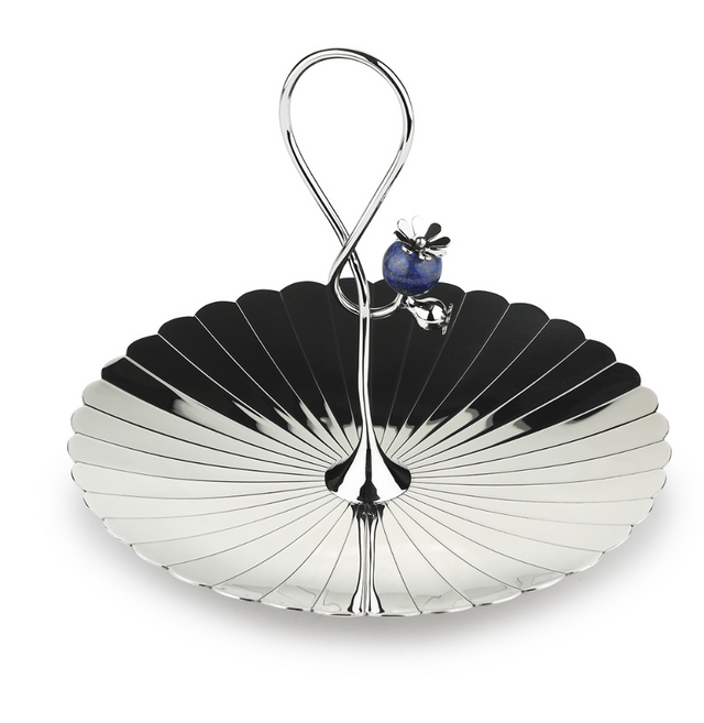 Poppy Pole Platter with Lapiz Lazuli Stone | Small