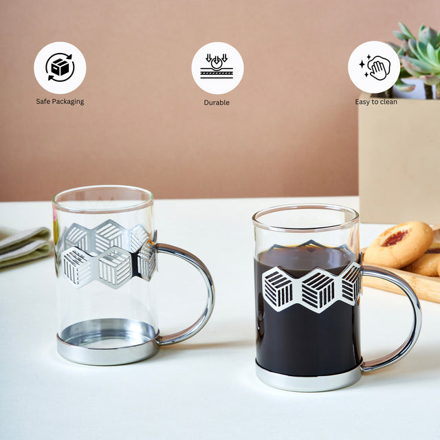 Deco Hexagon Mug | Set of 2