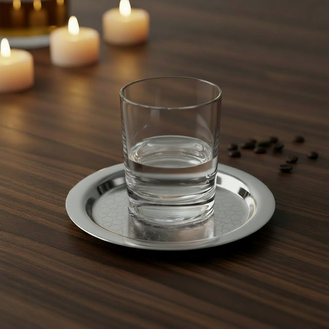 Polka Flower Tumbler Coaster | Set of 6