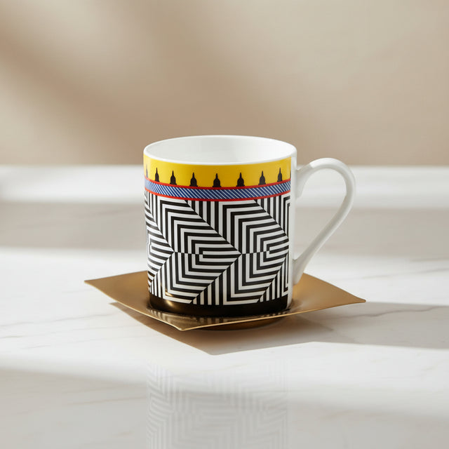 Aladdin Ceramic Cup With Saucer | Set of 2