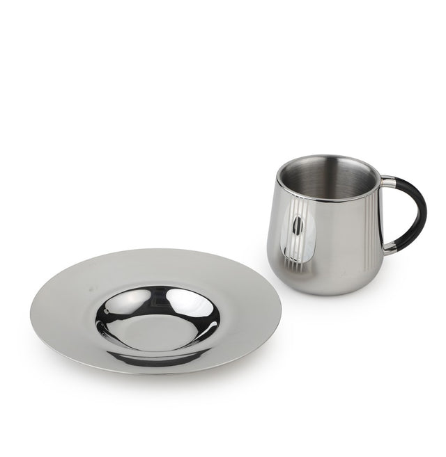 Deco Cup & Saucer Set of 2