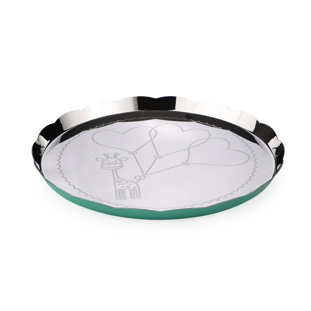 Designer Plate – Carnival Giraffe Thali Green