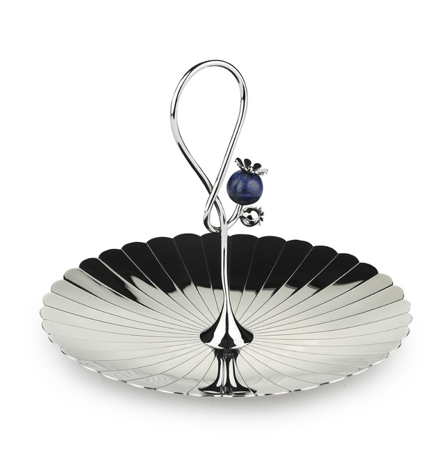 Poppy Pole Platter with Lapiz Lazuli Stone | Small