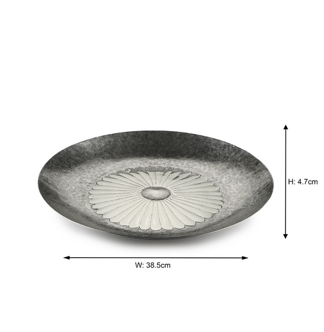 Flower Platter with Hammer Decorative | Large