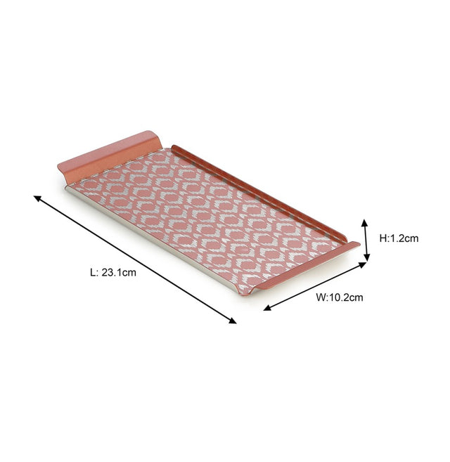 Pink Ikat Designer Serving Tray – Small & Stylish