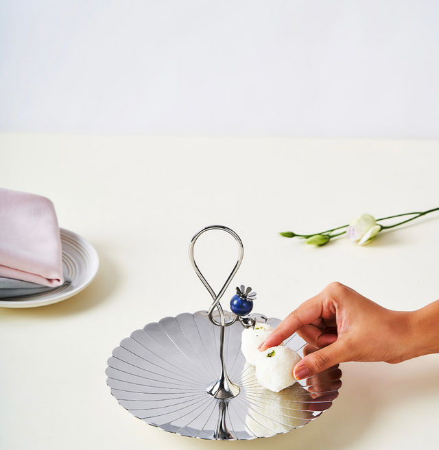 Poppy Pole Platter with Lapiz Lazuli Stone | Small