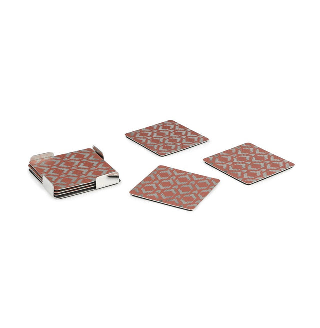 Ikat Coaster Pink | Set of 6