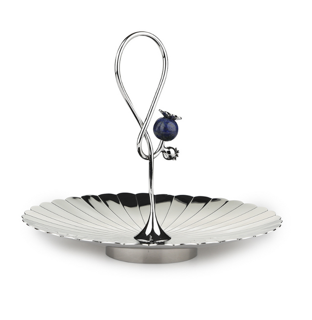 Poppy Pole Platter with Lapiz Lazuli Stone | Small