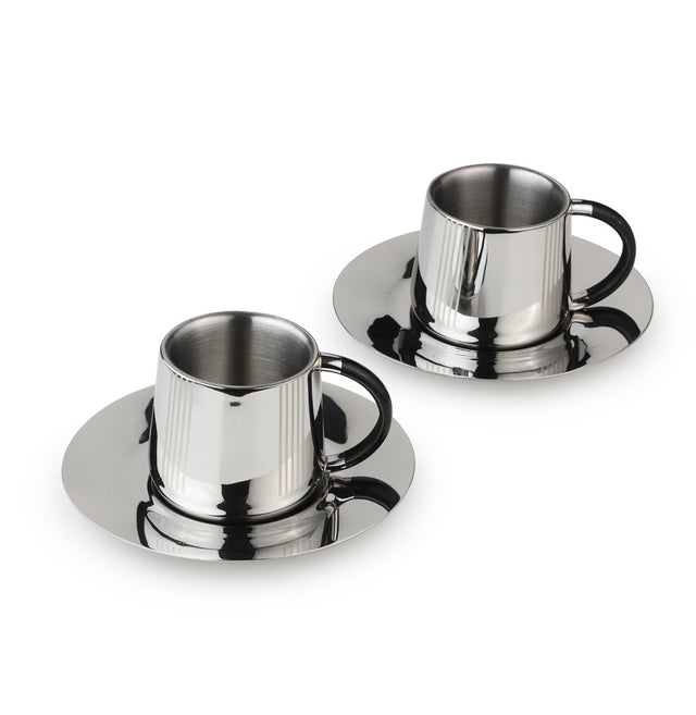 Deco Cup & Saucer Set of 2