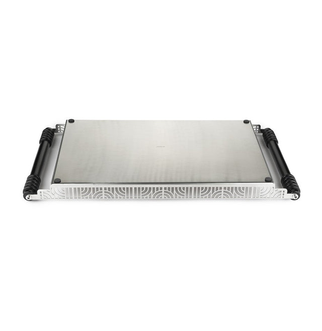 Lattice Designer Serving Tray with Wooden Handles