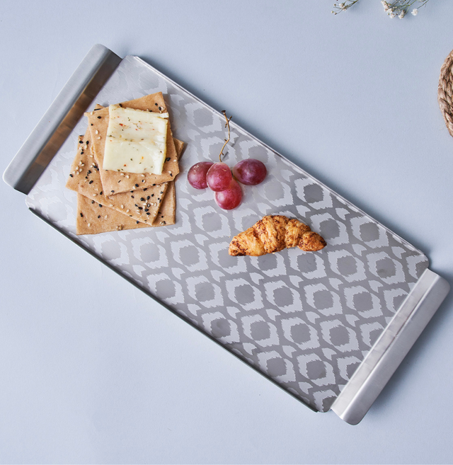Ikat Matt Finish - Large Designer Serving Tray