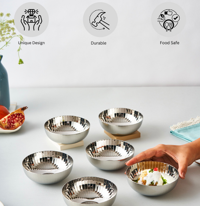 Rhythm Garden Dahi Bhalla Katori | Set of 6