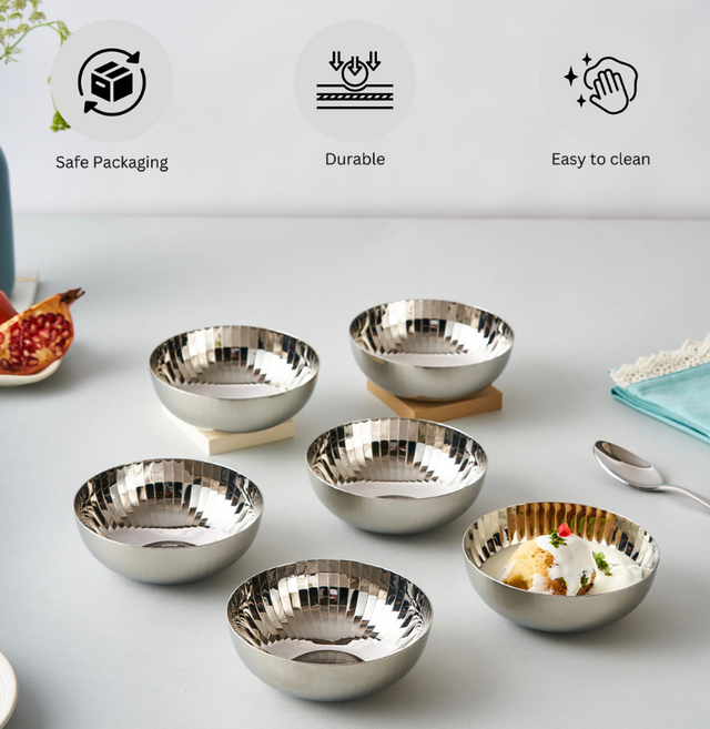 Rhythm Garden Dahi Bhalla Katori | Set of 6