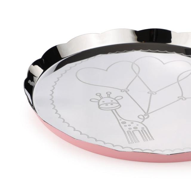 Carnival Giraffe Thali | Large | Pink