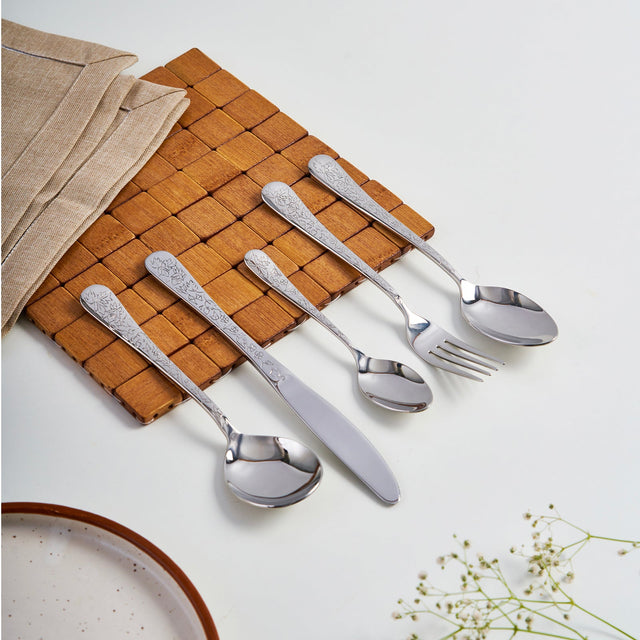 Rose Quartz Cutlery | Set of 30