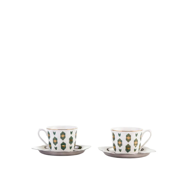 Ikat Cup and Saucer | Set of 2