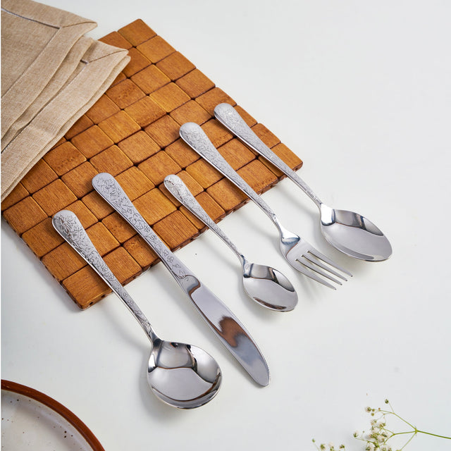 Rose Quartz Cutlery | Set of 30