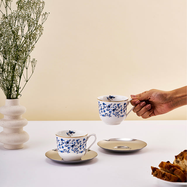 Royal Lapiz Cup and Saucer | Set of 2