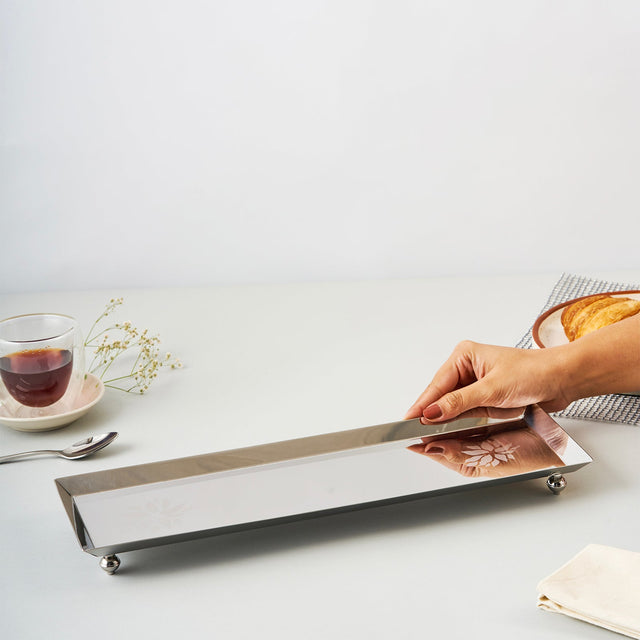Flower Longish Platter | Large