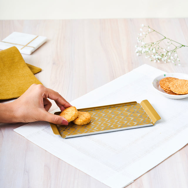 Ikat Tray | Gold