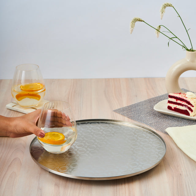 Ikat Platter Matt Finish | Large