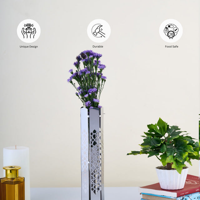Tessellation Candle Stand Cum Bud Vase SS