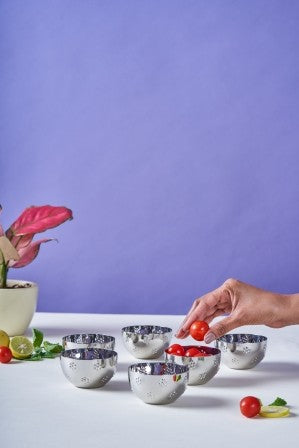 Polka Flower Katori | Small | Set of 6