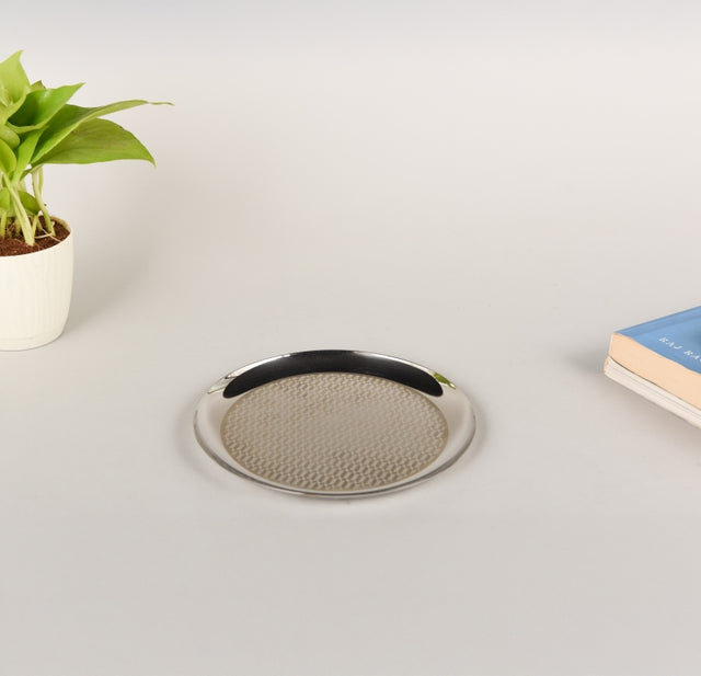 Inline Weaving Plain Quarter Plate | Set of 2