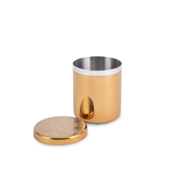 Inline Cotton Jar | Gold