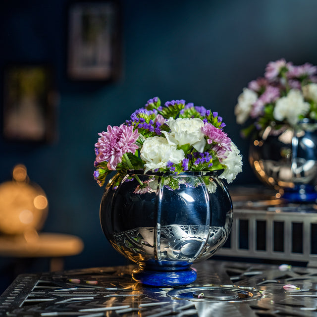 Poppy Vase with Lapiz Lazuli Stone Large