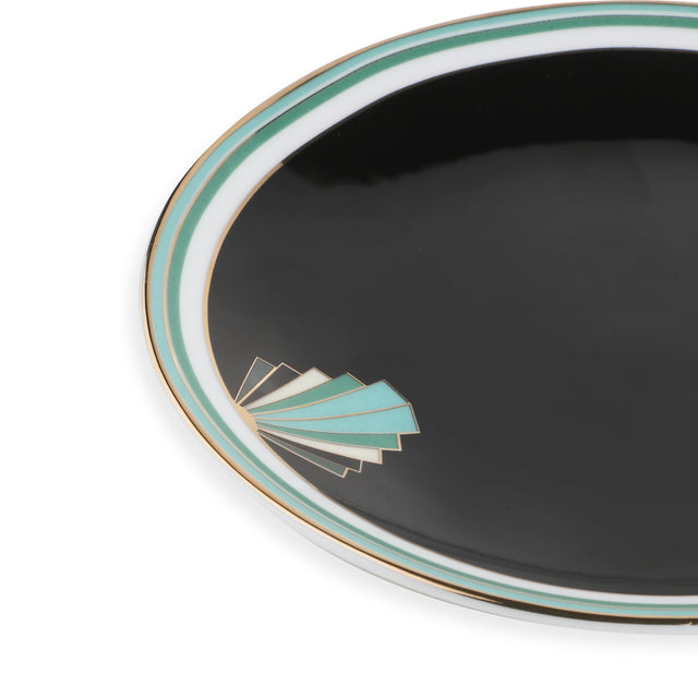 Deco Diamond Ceramic Plates Set of 4