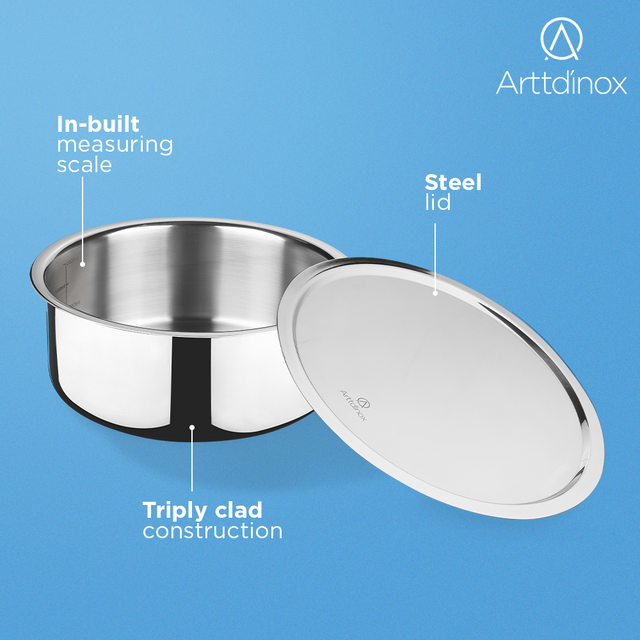 Stainless Steel Triply Tope with Lid
