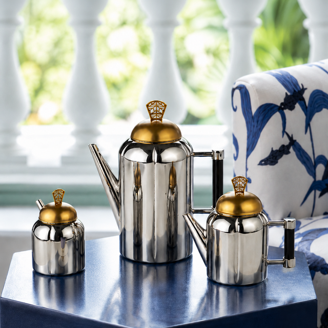 Fluted Tea Set Plain | Set of 3