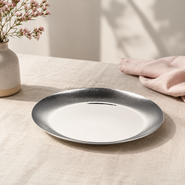 Pink Bloom Quarter Textured Plate | Set of 4
