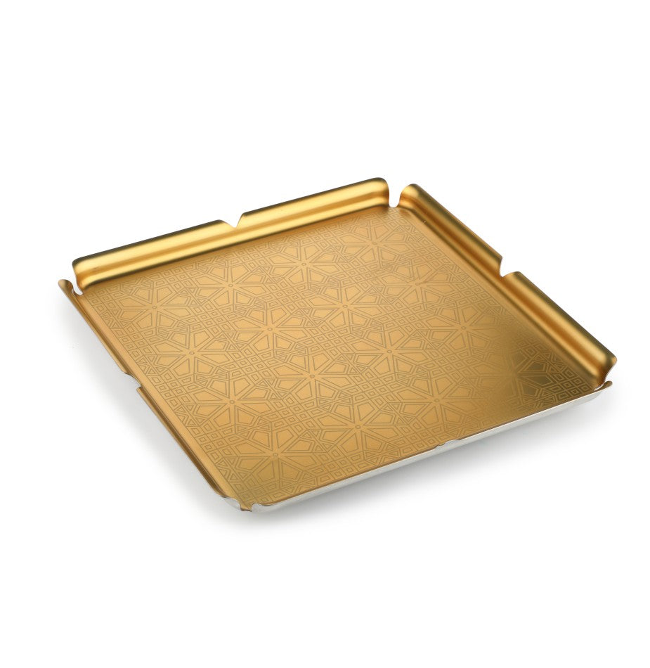 Gold serving tray for sale online.