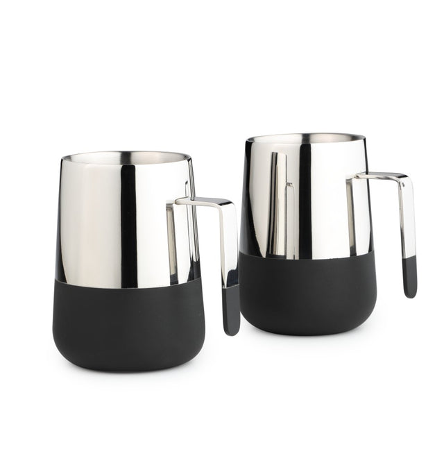 Magic Black Luxury Stainless Steel Coffee Mug | Set of 2