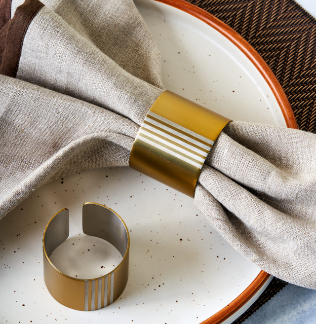 Decoline Gold Napkin Rings arttd inox experience