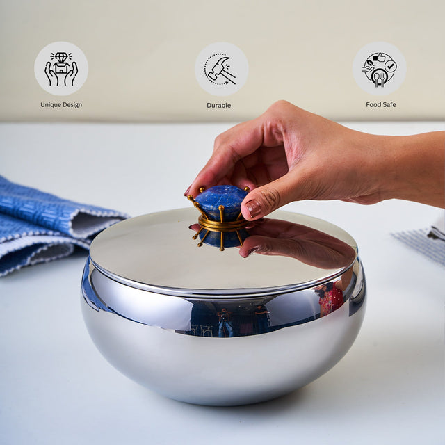Royal Lapiz Stainless Steel Serving Bowl – Medium