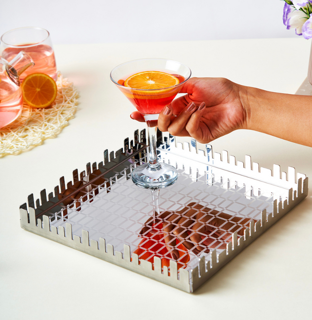 Urban Horizon Designer Serving Tray – Square Platter